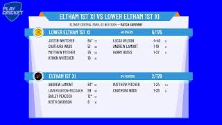 Eltham 1st XI v Lower Eltham 1st XI [upl. by Nehr]