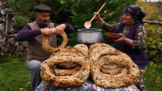 Stones Baked Bread Recipe  Unique Outdoor Baking [upl. by Eceinej]