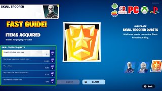 How To COMPLETE ALL SKULL TROOPER QUEST PACK CHALLENGES in Fortnite Free Rewards Quests [upl. by Nodnahs]