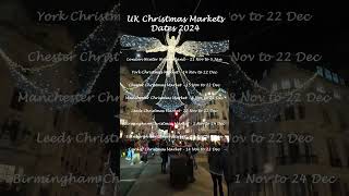 UK Christmas Markets Dates 2024 christmas christmas2024 christmasmarkets visituk shorts uk [upl. by Sparks]