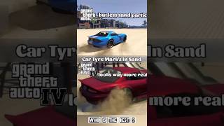 Car Tyre Marks In Sand GTA 5 Vs GTA 4 Comparison  Evolution Of Tyre Marks In Sand gtaonline [upl. by Cormick574]