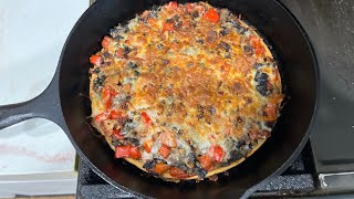 Vlogtober Day 26  Chickpea Flour Skillet Pizza  Delicious Low Carb Gluten Free [upl. by Othe]