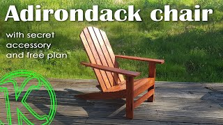 Chaise Adirondack  confortable et facile à réaliser avec peu doutils Avec le plan [upl. by Borman]