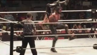 SETH ROLLINS HITS THE VERTEBREAKER ON AJ STYLES ► WWE LIVE EVENT 2016 [upl. by Lamar]