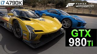 Forza Motorsport PC Benchmark 1080p  4790k  GTX 980Ti [upl. by Kendrick528]