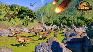 Dinosaurs Escaping Volcano Explosion in Isla Nublar  Episode 1  Jurassic World Evolution 2 [upl. by Hnahym18]