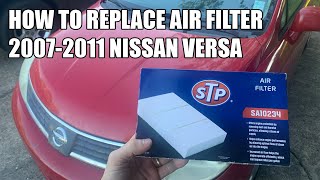 20072011 Nissan Versa Engine Air Filter  Replace in 2 Minutes [upl. by Leidba956]