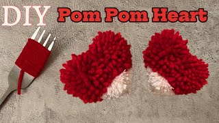 Heart ♥️ Pom Pom Hand Made diy decor handmade christmas snowflakes paperflowers craft rose [upl. by Retsim449]