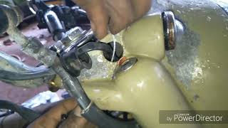 Royal Enfield classic 500cc throttle cable replace [upl. by Einnad]