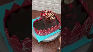 Heart cake Chocolate design video birtdaycake chocolatecake cakedesign viral video popular [upl. by Rolo]