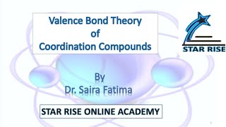 Valence Bond TheoryCoordination complexesInorganic Chemistry  Star Rise Online Academy [upl. by Maire]