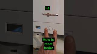 Viessmann Vitodens 050W F4 Resetting boiler [upl. by Naujit]