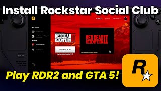 Steam Deck Install Rockstar Social Club Launcher with bonus tutorial [upl. by Marchak62]