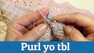 How to Purl through the Back Loop ptbl  Continental Style and English Style [upl. by Nivrad857]