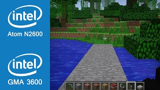 Minecraft Gameplay Intel Atom N2600  Intel GMA 3600 [upl. by Adni]