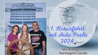 Aidaperla Vlog  2024  Norwegens Fjorde ab Hamburg  Anreisetag  Bar Karte  4K [upl. by Eiramadnil]