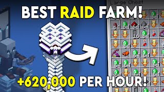 Minecraft Stacking Raid Farm Tutorial  EASIER  620000 PH [upl. by Llemmart]