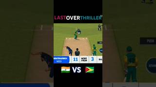 India Defend 19 Runs in 6 Balls South Africa cricket realcricket22 shorts youtubeshorts [upl. by Sirronal940]