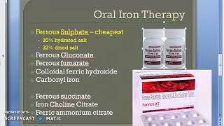 Pharmacology 638 a Iron Therapy Oral HeManTinic Ferrous Sulphate gluconate fumarate [upl. by Azalea]