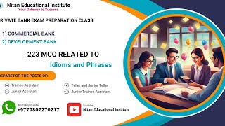 Private Bank Exam Preparation Class Verbal Ability 223 MCQ RELATED to Idioms and Phrases [upl. by O'Conner859]