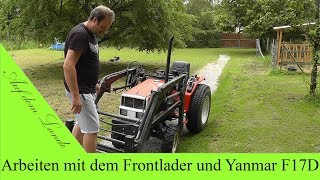 Vorstellung Yanmar F17d  Fahren und arbeiten mit dem Kleintraktor  Frontlader Test [upl. by Oyr]