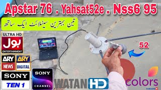 How To Set Apstar 76Yahsat52eNss6 9593e Satellite dish Settingsapstar 76Apstar76 [upl. by Ardnyk661]