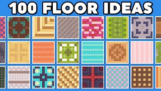 100 Minecraft Floor Designs Tutorial [upl. by Tingey]