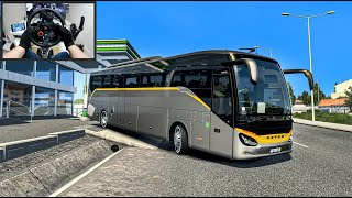 Smooth Bus Drive Trough Village in Portugal  Euro Truck Simulator 2  Logitech G29 Setup Handbrake [upl. by Eirual]