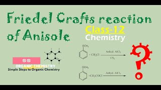 Friedel Craft’s reaction of Anisole Alkylation Acylation Organic Chemistry Class12 [upl. by Ecirual]