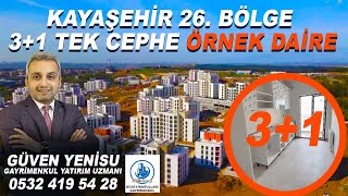 TOKİ KAYAŞEHİR 26 BÖLGE31 TEK CEPHE ÖRNEK DAİRE emlak hd toki kayaşehirkiralıkdaire satılık [upl. by Ahsinaw937]