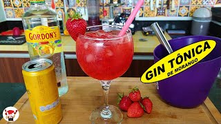 O MELHOR DRINK DE GIN COM MARACUJÁ E MORANGO [upl. by Melosa]