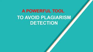 Use This Tool to Avoid Plagiarism Detection [upl. by Tammany]