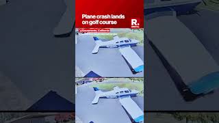 A Small Plane CrashLands On A Golf Course In California  Video [upl. by Hayotal]