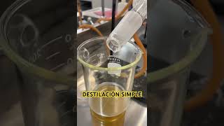 Destilación SIMPLE laboratorio química experiment ingenieria [upl. by Ecnaralc]