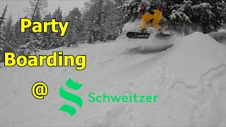 quotJust the tipquot Schweitzer Party Snowboarding [upl. by Irim]