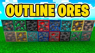 Outlined Ores Texture Pack For Minecraft Bedrock 120  Android IOS Windows Xbox PS5 [upl. by Arbrab352]