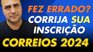 Corrija sua INSCRIÇÃO do concurso dos CORREIOS 2024 e escolha a cidade certa [upl. by Ruffo]