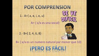 NOTACION DE CONJUNTOSPOR EXTENSIONPOR COMPRENSIONALGEBRAFACIL [upl. by Siramed]