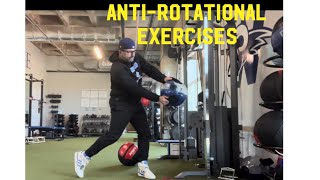 ⚾️AntiRotational Exercises to lower injury risk  baseball strengthandconditioning gym [upl. by Mada]