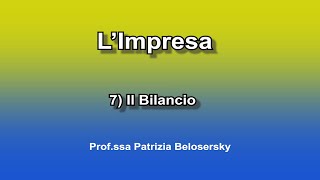 LImpresa 7 Il Bilancio [upl. by Lemieux]