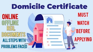 How I Made My Domicile Certificate In West Bengal  All Steps Online  Offline With Problems I Faced [upl. by Say]