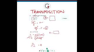 Understanding Transposition CSEC Math Tutorial [upl. by Anitak]