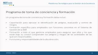 OHSAS 18001 Competencia formación y toma de conciencia [upl. by Carbone70]