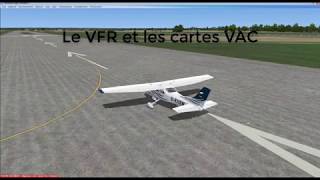 VFR Vol VFR Etude dune carte VAC et vol VFR avec points de reports [upl. by Ken]