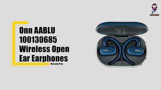 onn Wireless OpenEar Earphones with Environmental Noise Cancellation  User Manual AABLU100130685 [upl. by Flight]