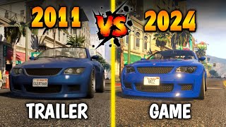 TRAILER do GTA 5 de 2011 vs GAMEPLAY em 2024 [upl. by Enelrad]