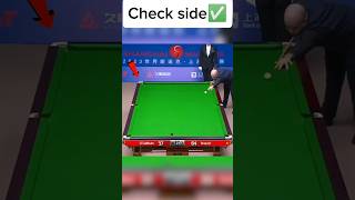 Check side✅🎱snooker snookershow snookertricks skillsshortsfeed [upl. by Yonina]