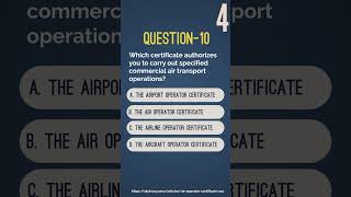 Q10 Aircraft Operator Certificate airline airworthiness aircraftoperators [upl. by Ermin]