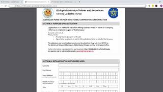 Register to use Ethiopian Mining Cadastre Portal [upl. by Nautna530]