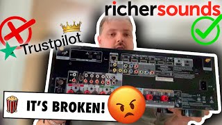 DENON RECEIVER IS BROKEN  LETS REVIEW RICHER SOUNDS WARRANTY SERVICE [upl. by Lupe]